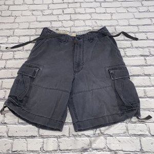 Abercrombie & Fitch Military Type A-8 Cargo Shorts Vintage DISTRESSED 32 Blue